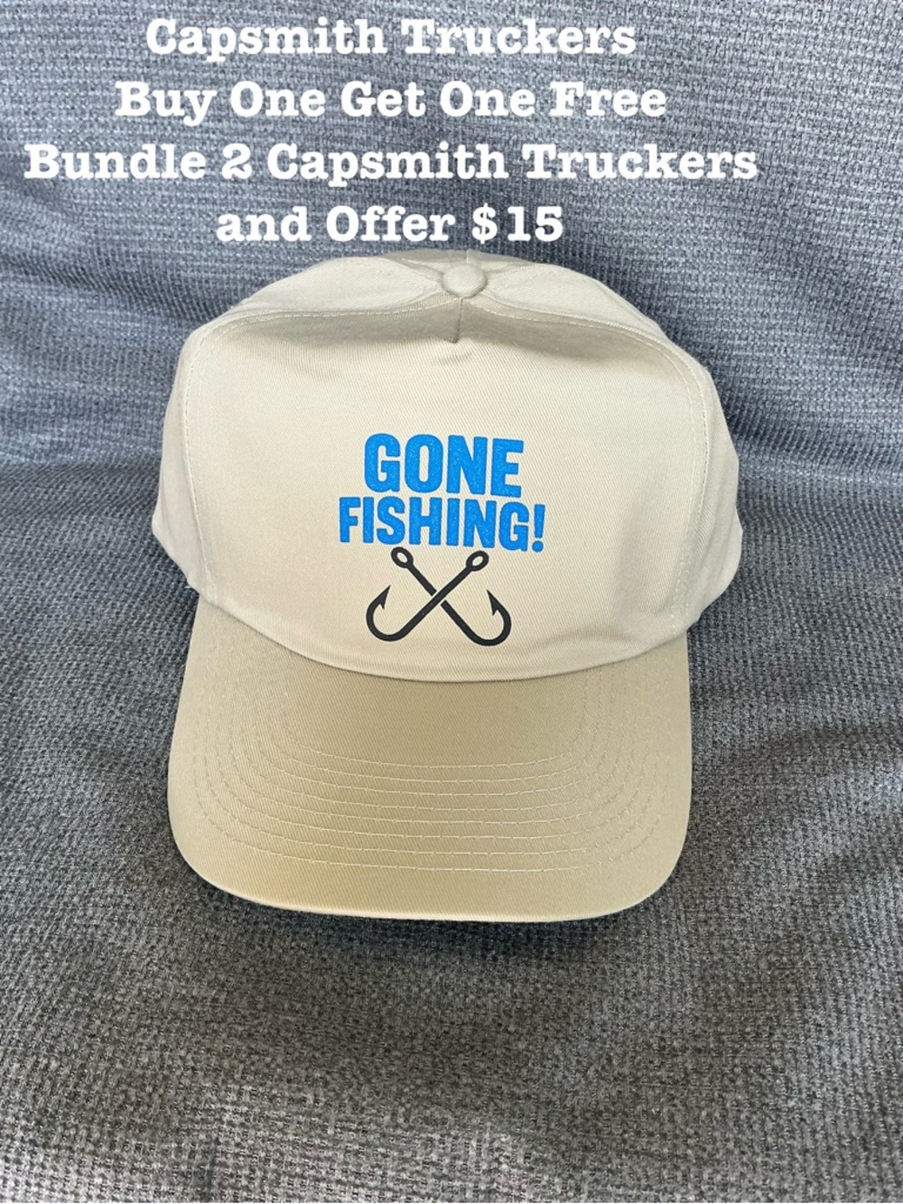 Gone Fishing Trucker Hat – Snapback – Fishing Gift for Anglers